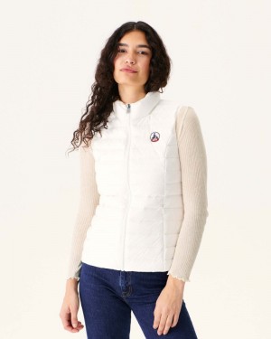 White JOTT Seda Light Sleeveless Women's Padded Jackets | LLA-9708