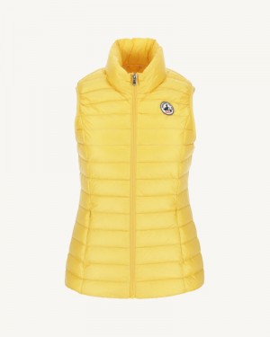 Yellow JOTT Seda Light Sleeveless Women's Padded Jackets | KUT-9563