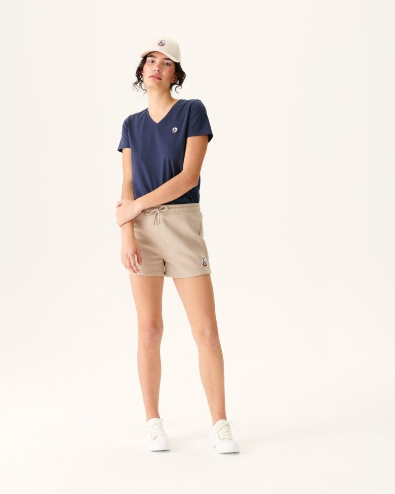 Beige JOTT Barcelona Organic Cotton Women's Shorts | QCV-3373