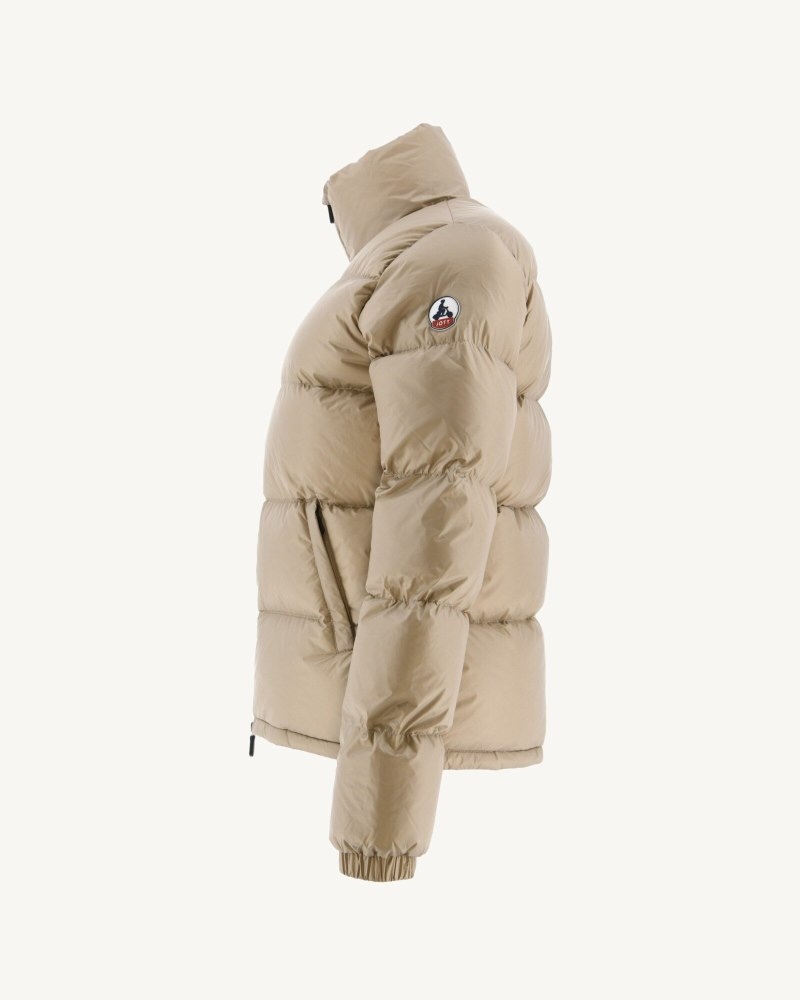 Beige JOTT Cardiff Great Cold Quilted Women's Down Jackets | XUL-6608