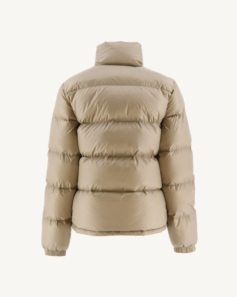 Beige JOTT Cardiff Great Cold Quilted Women's Down Jackets | XUL-6608