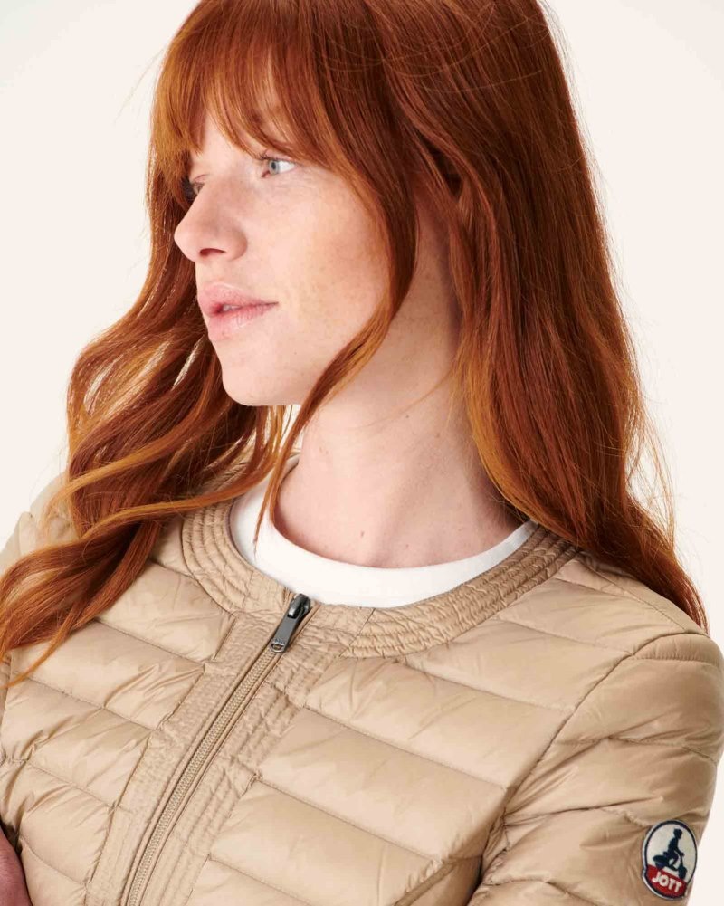 Beige JOTT Douda Light Women's Down Jackets | ZZH-7360