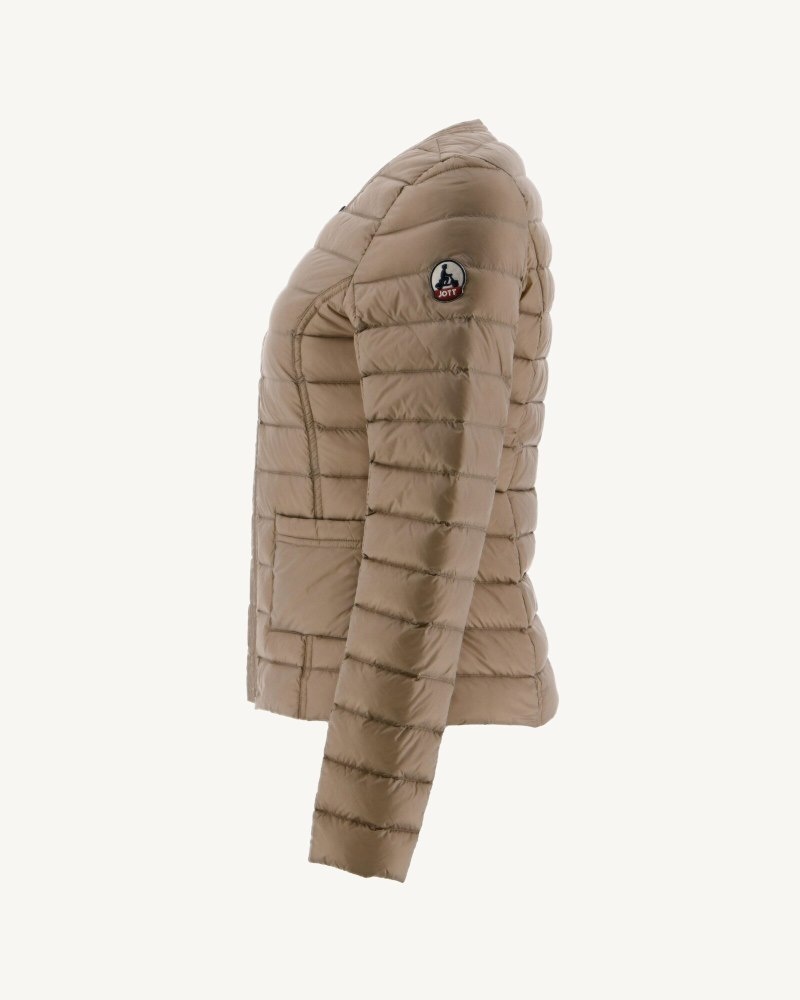 Beige JOTT Douda Light Women's Down Jackets | ZZH-7360