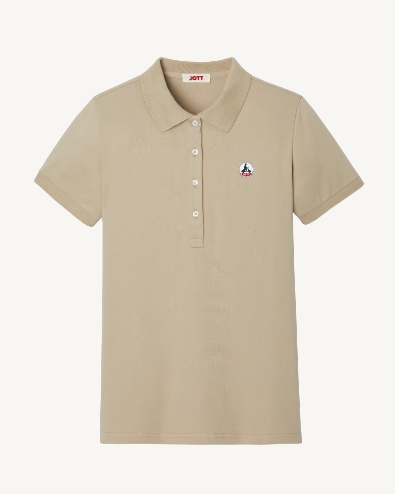 Beige JOTT Franca Beige Women's Polo Shirts | RZP-6107