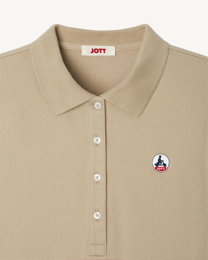 Beige JOTT Franca Beige Women's Polo Shirts | RZP-6107