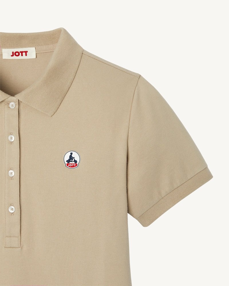 Beige JOTT Franca Beige Women's Polo Shirts | RZP-6107