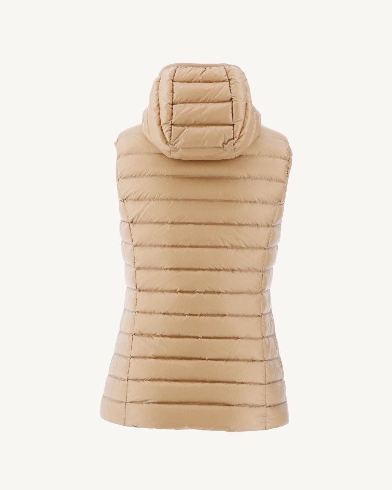 Beige JOTT Mali Light Sleeveless Women's Padded Jackets | GAU-2130