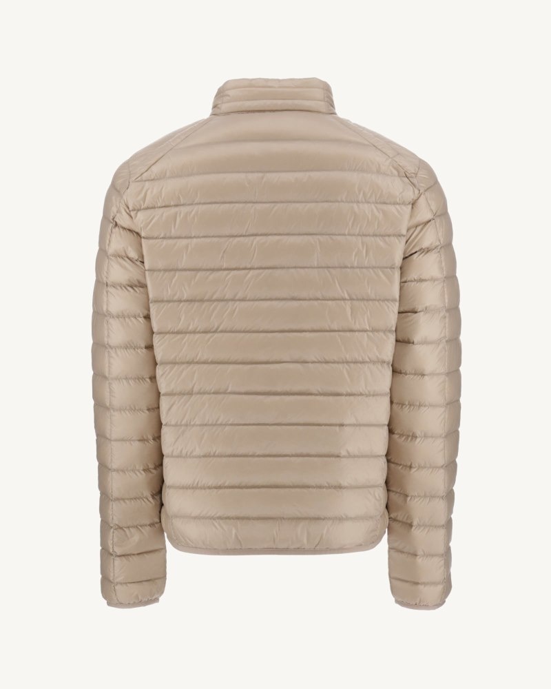 Beige JOTT Matte Lightweight Men's Padded Jackets | LXG-5720