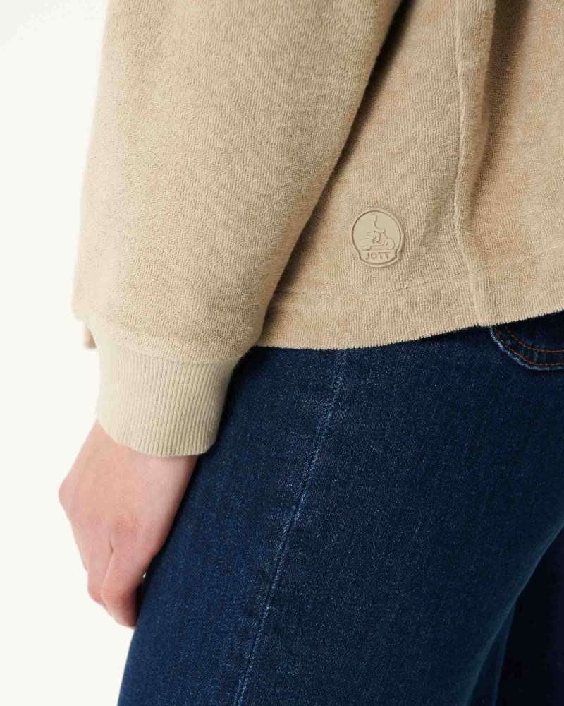 Beige JOTT Pamplona Long Sleeve Women's Cardigan | PSG-3656