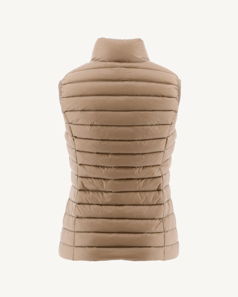 Beige JOTT Seda Light Sleeveless Women's Padded Jackets | TSG-0820