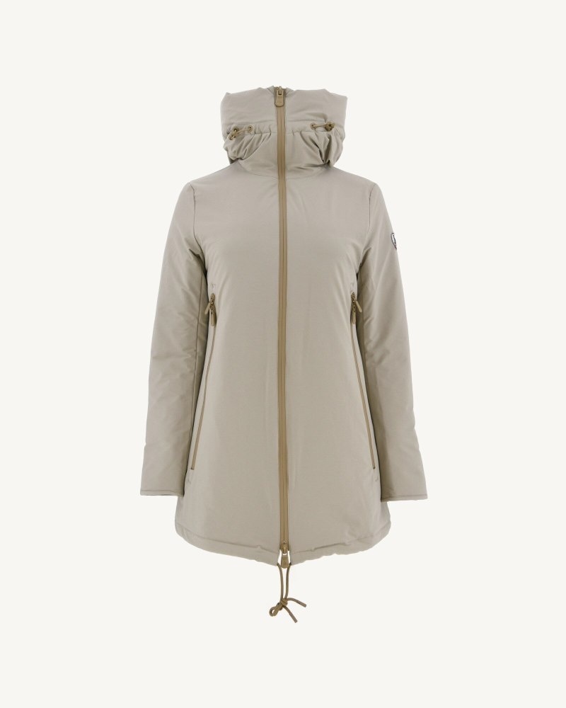 Beige JOTT Siberian Hooded Women's Puffer Jackets | BJX-1268