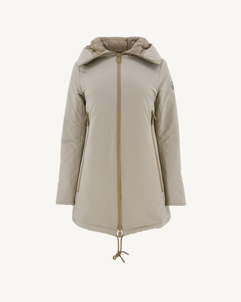 Beige JOTT Siberian Hooded Women's Puffer Jackets | BJX-1268