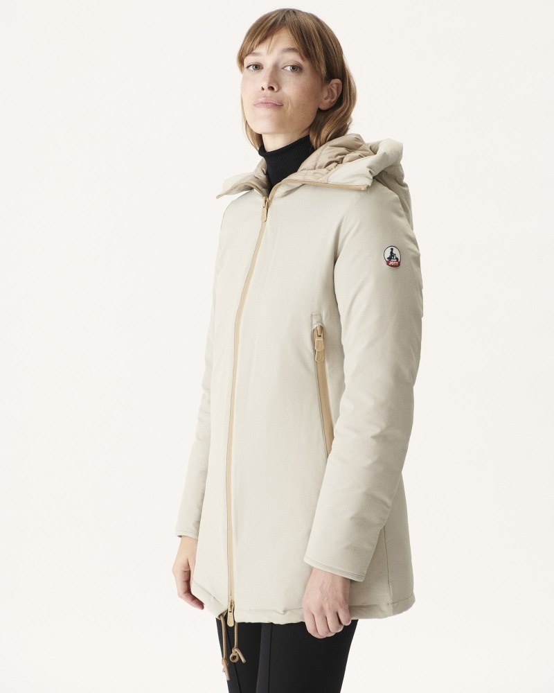 Beige JOTT Siberian Hooded Women\'s Puffer Jackets | BJX-1268