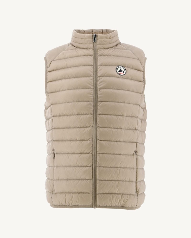 Beige JOTT Tom Sleeveless Men's Padded Jackets | QXC-8734