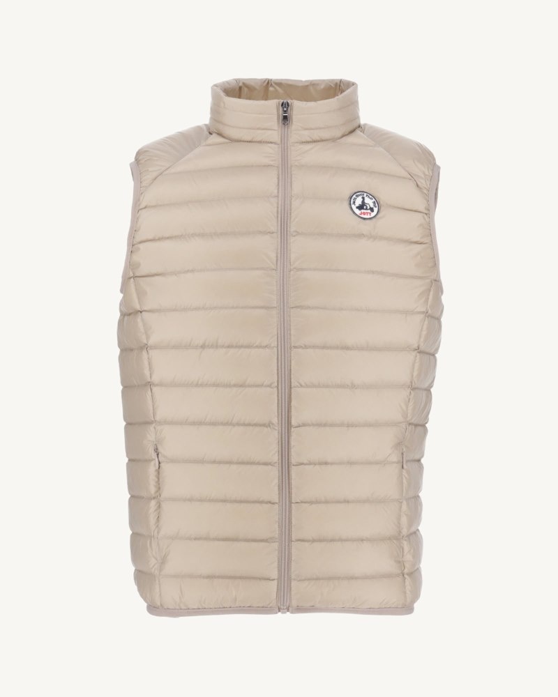 Beige JOTT Tom Sleeveless Men's Padded Jackets | QXC-8734