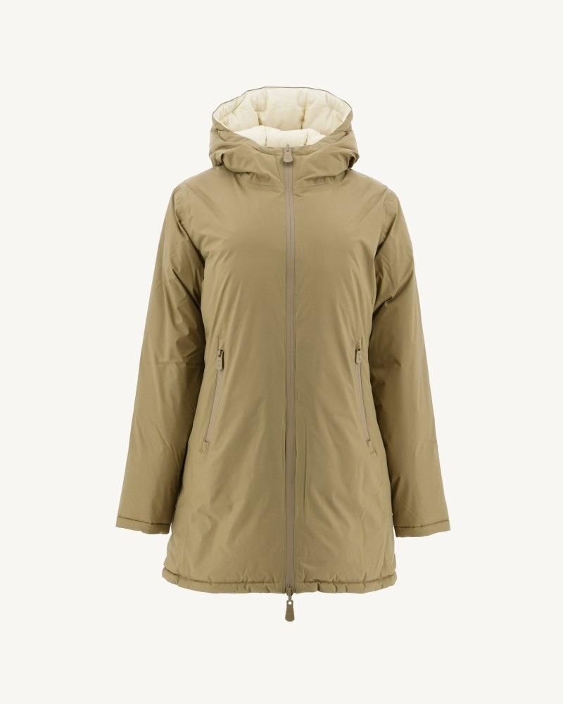 Beige / Off-White JOTT Ottawa Reversible Great Cold Women's Down Jackets | SAC-9441