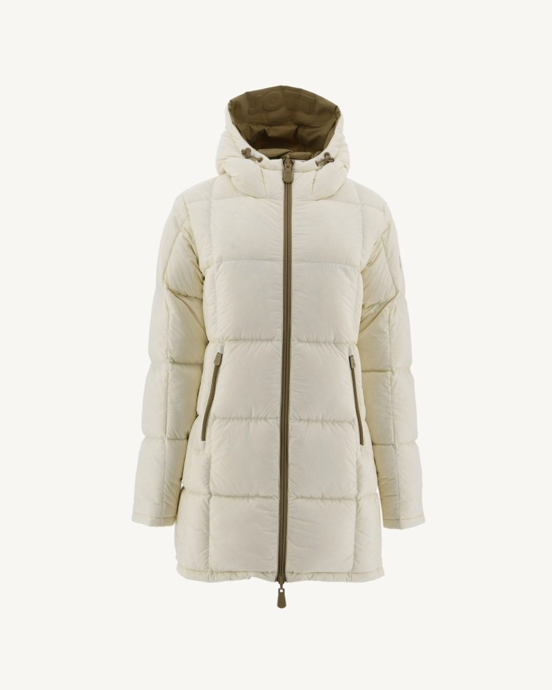 Beige / Off-White JOTT Ottawa Reversible Great Cold Women's Down Jackets | SAC-9441