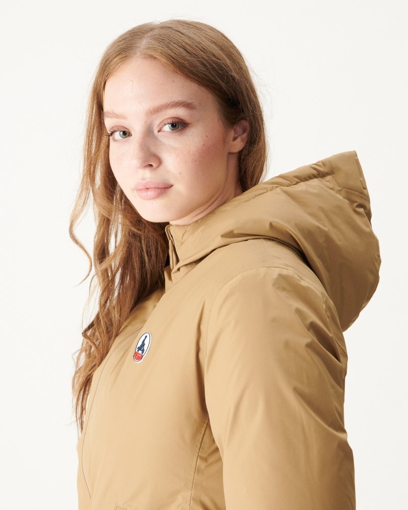 Beige / Off-White JOTT Victoria Reversible Great Cold Women's Down Jackets | GLD-8645