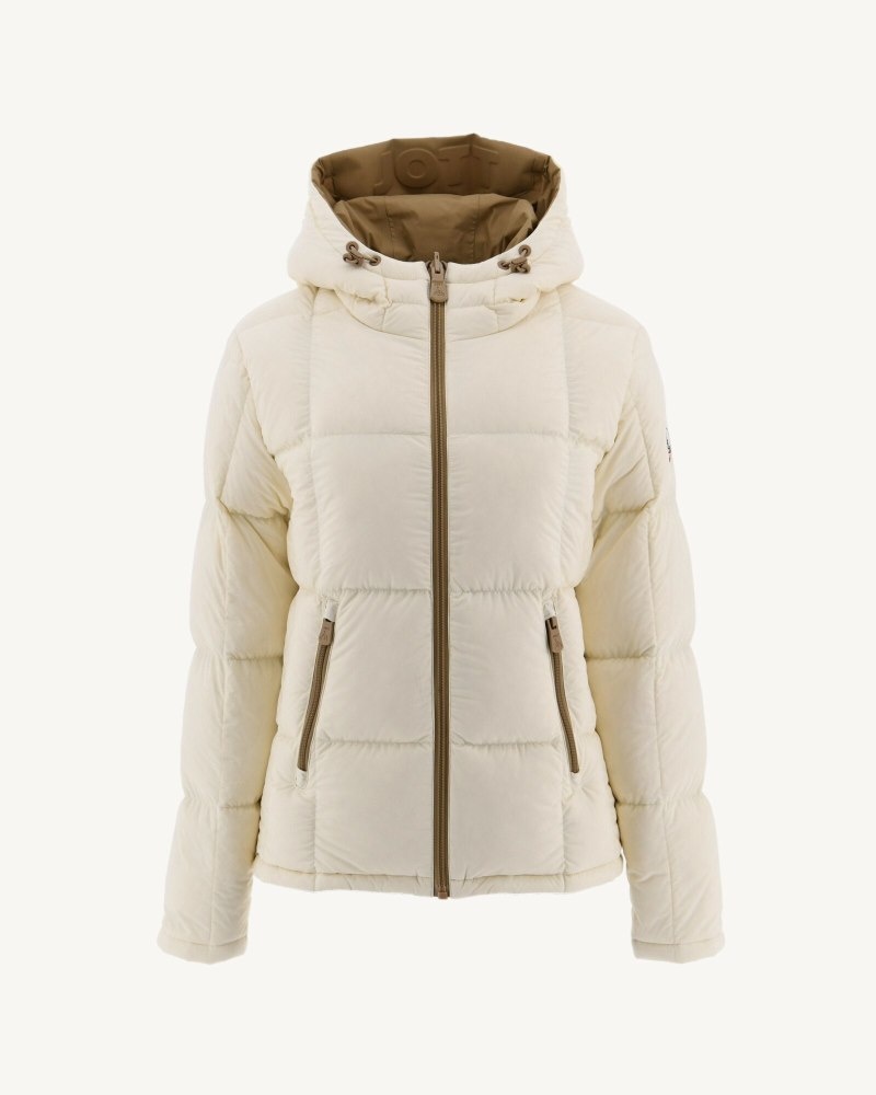 Beige / Off-White JOTT Victoria Reversible Great Cold Women's Down Jackets | GLD-8645