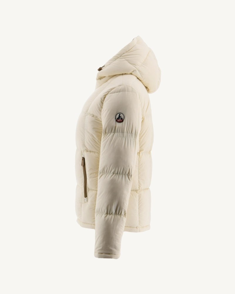 Beige / Off-White JOTT Victoria Reversible Great Cold Women's Down Jackets | GLD-8645