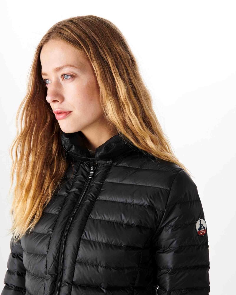 Black JOTT Anna Light Women's Down Jackets | IGR-9064