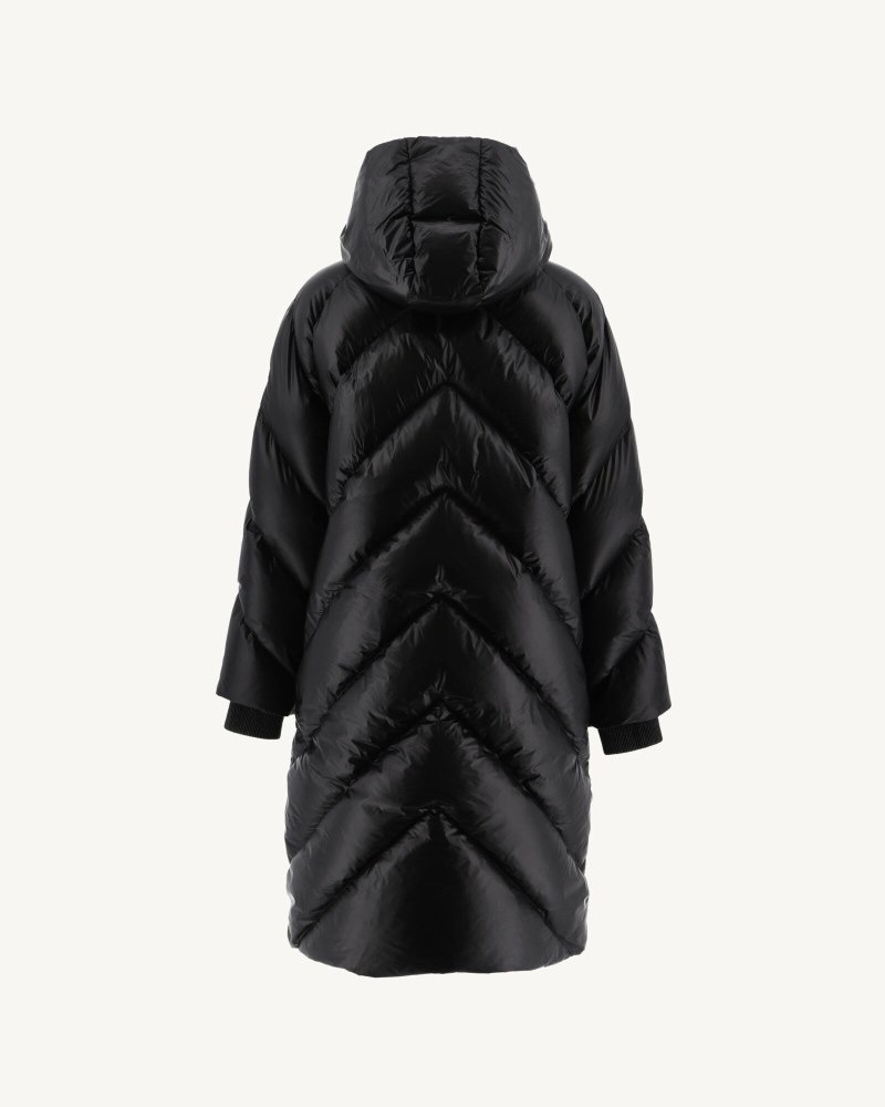 Black JOTT Comet Long Great Cold Women's Padded Jackets | VMX-9733