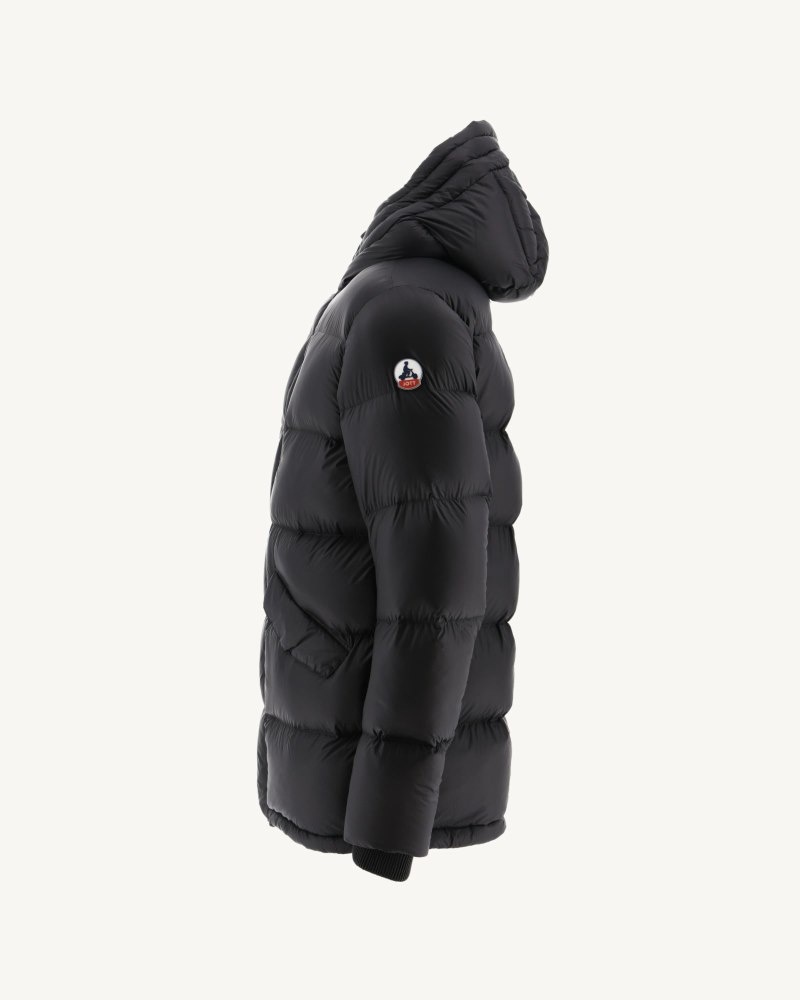 Black JOTT Dakhla Great Cold Hooded Men's Down Jackets | PZJ-6243