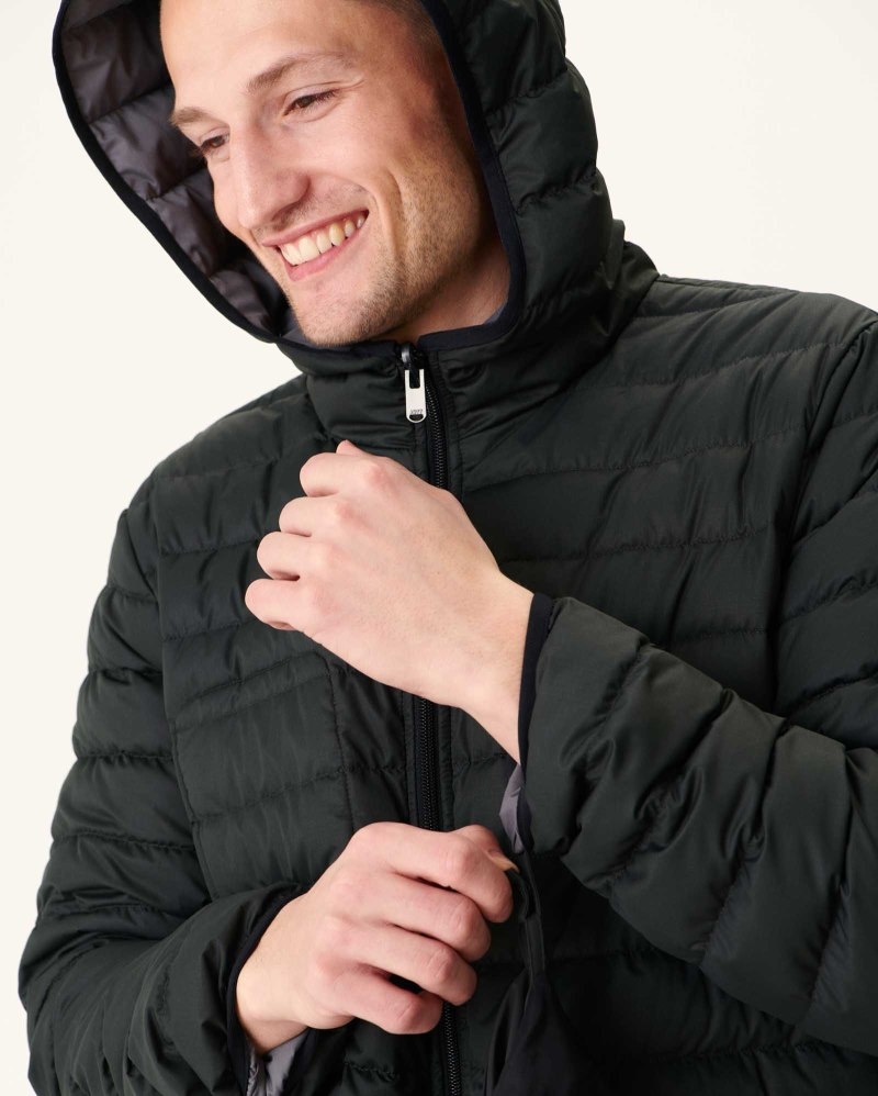 Black JOTT Gobi Reversible 5-in-1 Hooded Men's Parka | GKL-5374