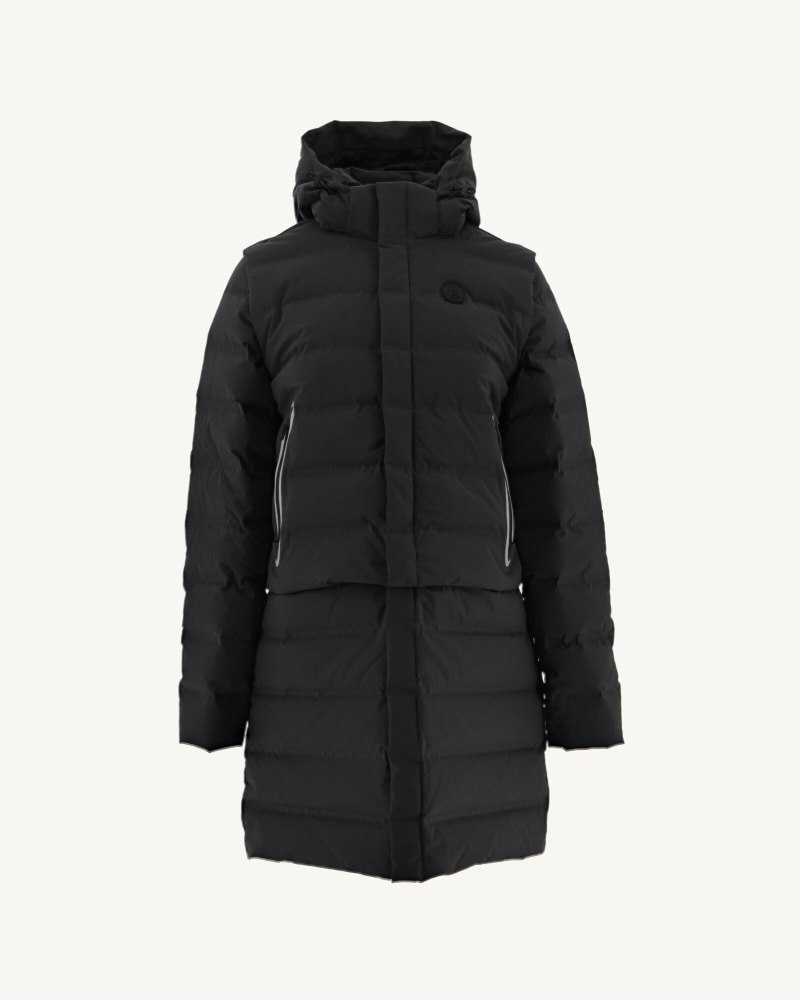 Black JOTT Lima 8-in-1 Waterproof Women's Puffer Jackets | HWQ-9893