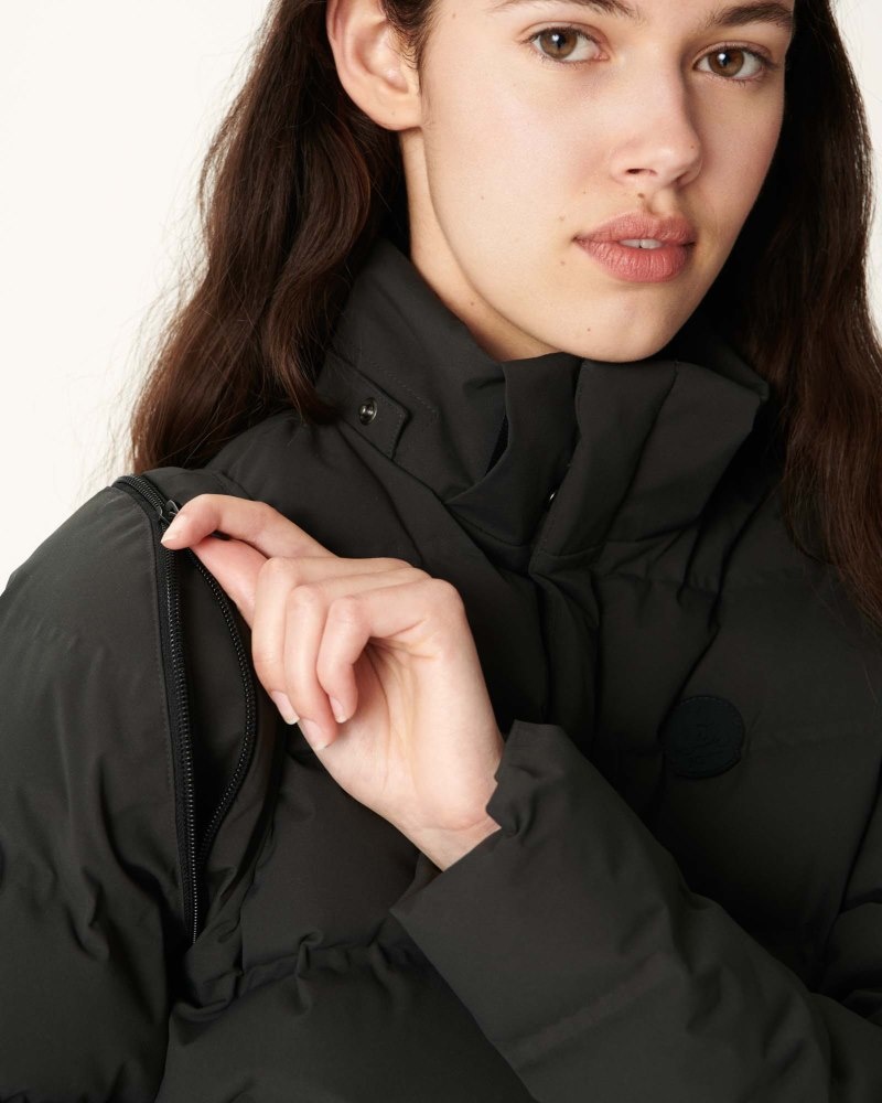 Black JOTT Lima 8-in-1 Waterproof Women's Puffer Jackets | HWQ-9893