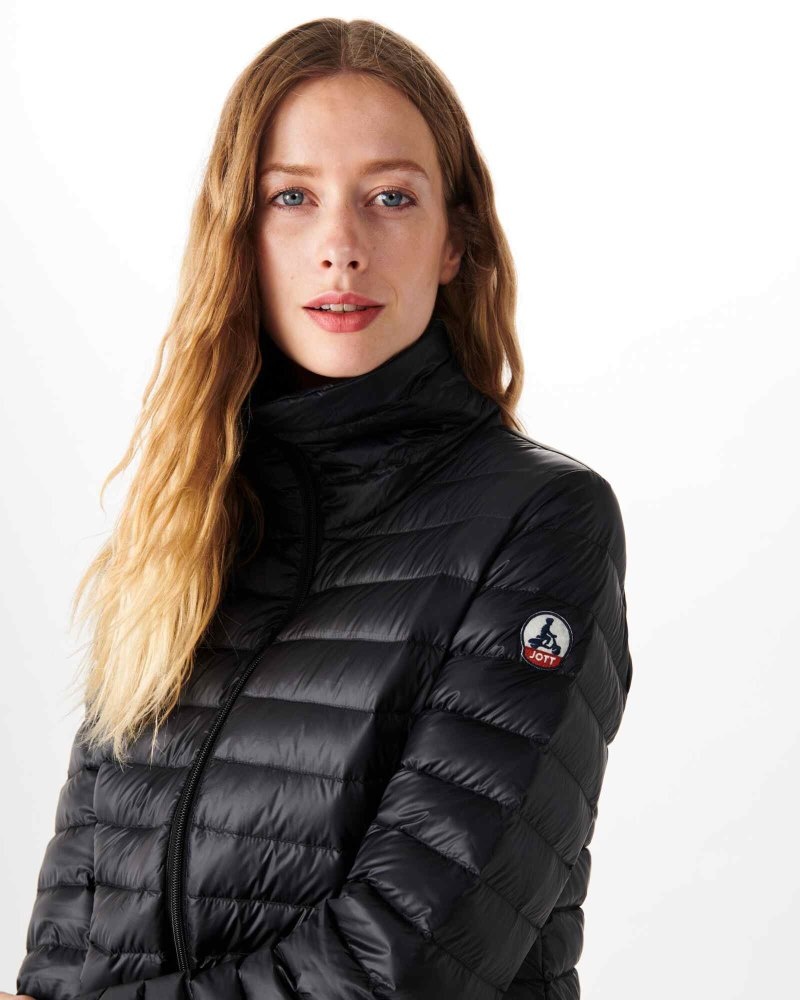 Black JOTT Louisa Light Women's Down Jackets | RJP-8555