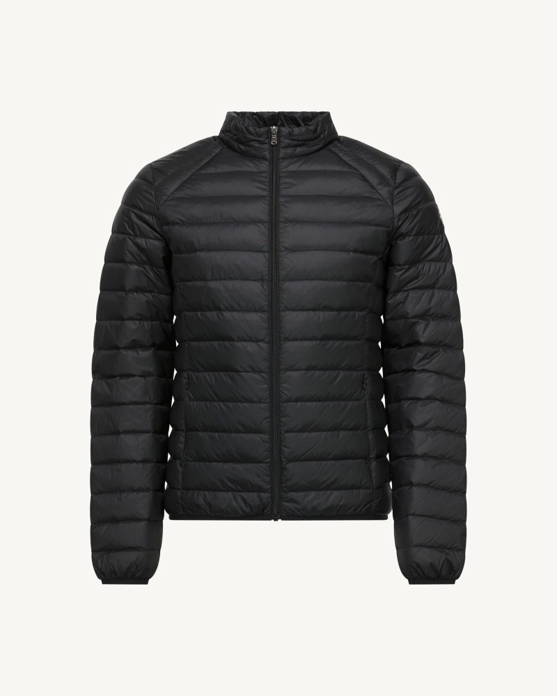 Black JOTT Matt Lightweight Men's Down Jackets | NZQ-4083