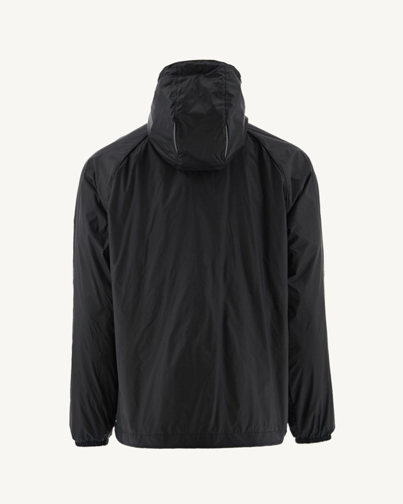 Black JOTT Mistral Hooded Men's Windbreaker | TBC-7991