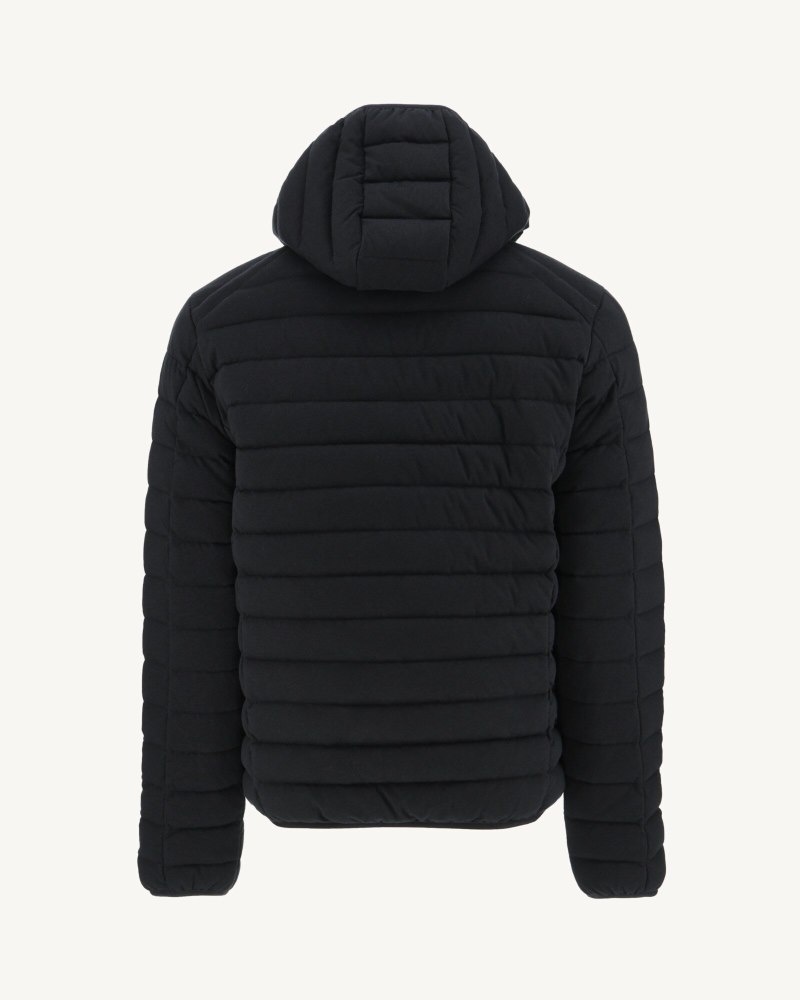 Black JOTT Nico Hooded Jersey Men's Padded Jackets | BZX-8316