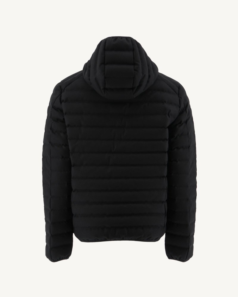 Black JOTT Nico Hooded Wool Men's Padded Jackets | REH-6271