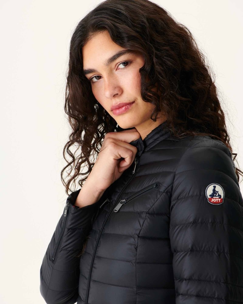 Black JOTT Nina Light Women's Down Jackets | VOY-8445