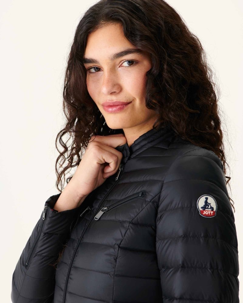 Black JOTT Nina Light Women's Down Jackets | VOY-8445