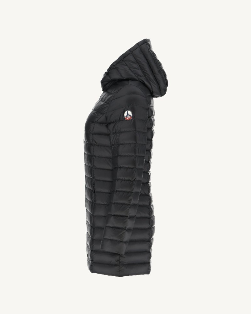 Black JOTT Nour Hooded Women's Puffer Jackets | HMM-5208