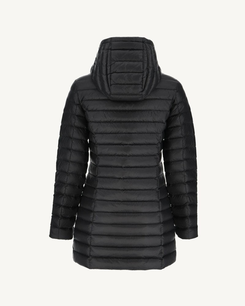 Black JOTT Nour Hooded Women's Puffer Jackets | HMM-5208