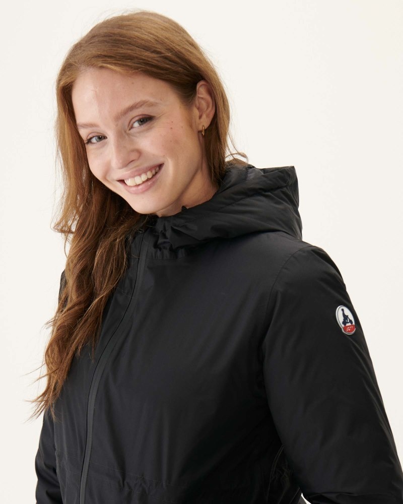 Black JOTT Roma Reversible Long Women's Down Jackets | SEA-6668