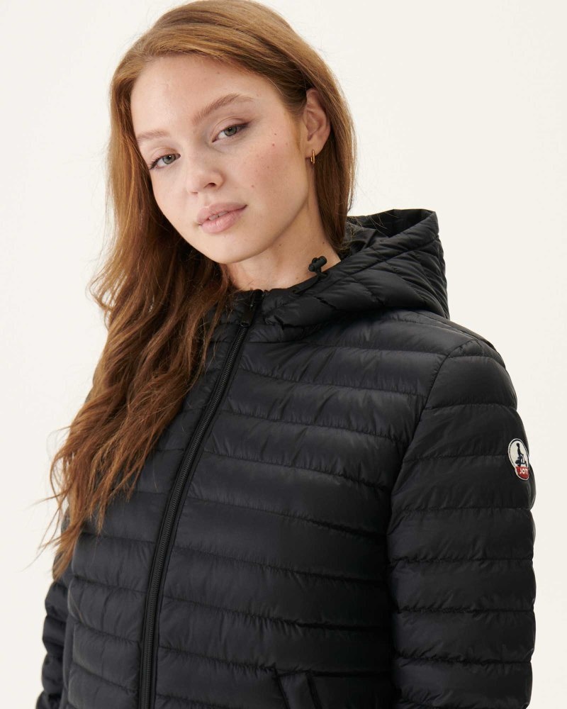 Black JOTT Roma Reversible Long Women's Down Jackets | SEA-6668