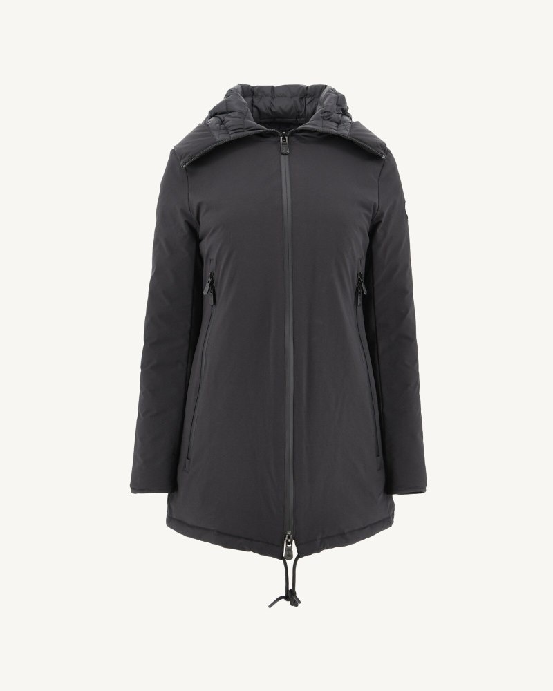 Black JOTT Siberian Hooded Women's Down Jackets | KKY-9110