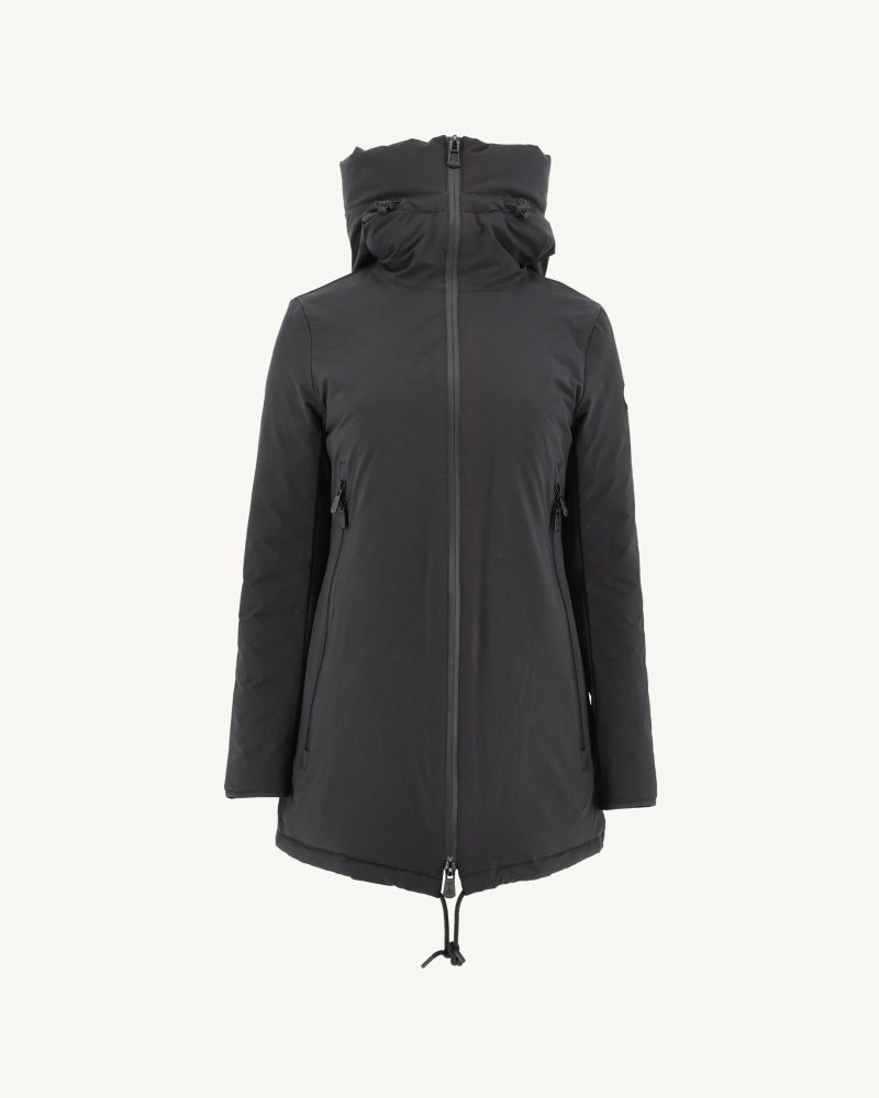 Black JOTT Siberian Hooded Women's Down Jackets | KKY-9110