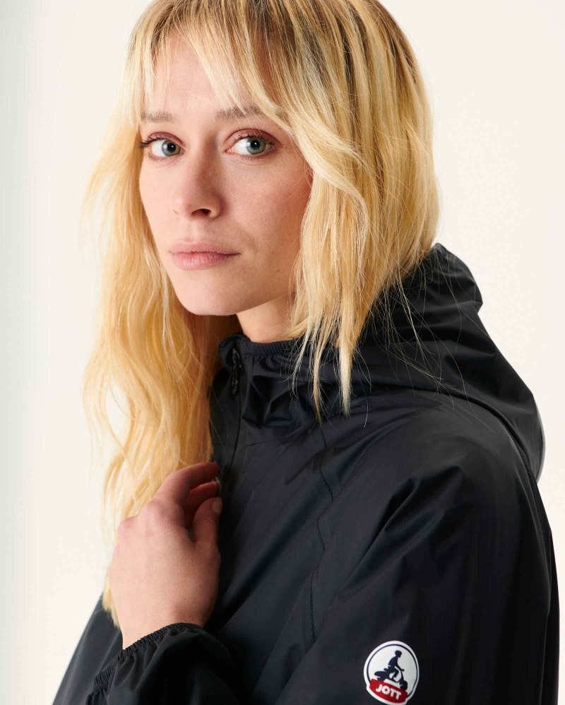 Black JOTT Singapore Packable Waterproof Women's Jackets | CKX-4150