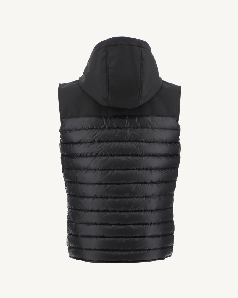 Black JOTT Stan Sleeveless Men's Down Jackets | DQE-9716