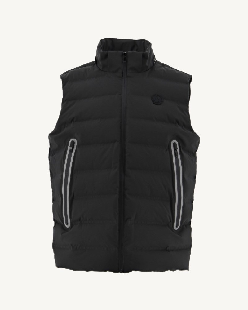 Black JOTT Ulaan 4-in-1 Hooded Men's Puffer Jackets | UMM-9005