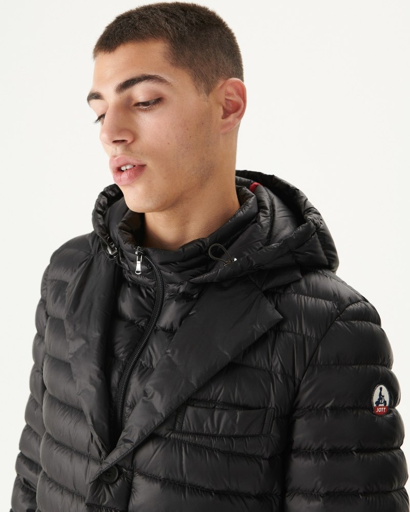 Black JOTT Valentine Men's Down Jackets | EFU-4128