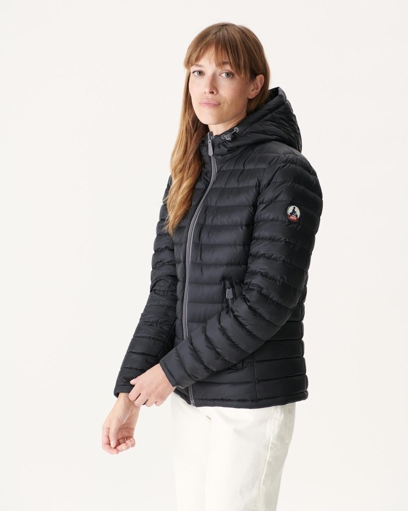 Black JOTT Vienna Reversible Women's Down Jackets | OHS-9426