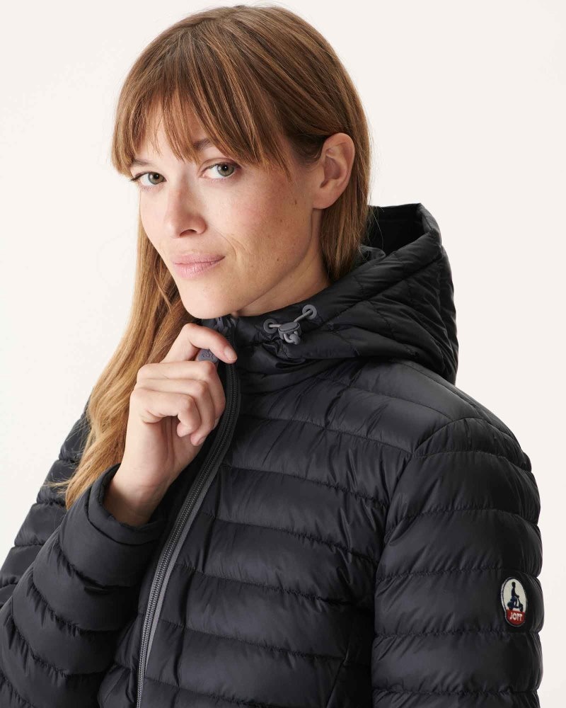 Black JOTT Vienna Reversible Women's Down Jackets | OHS-9426