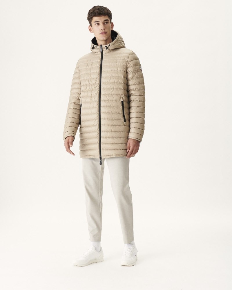 Black / Beige JOTT Amsterdam Reversible Men's Down Jackets | CWT-1280